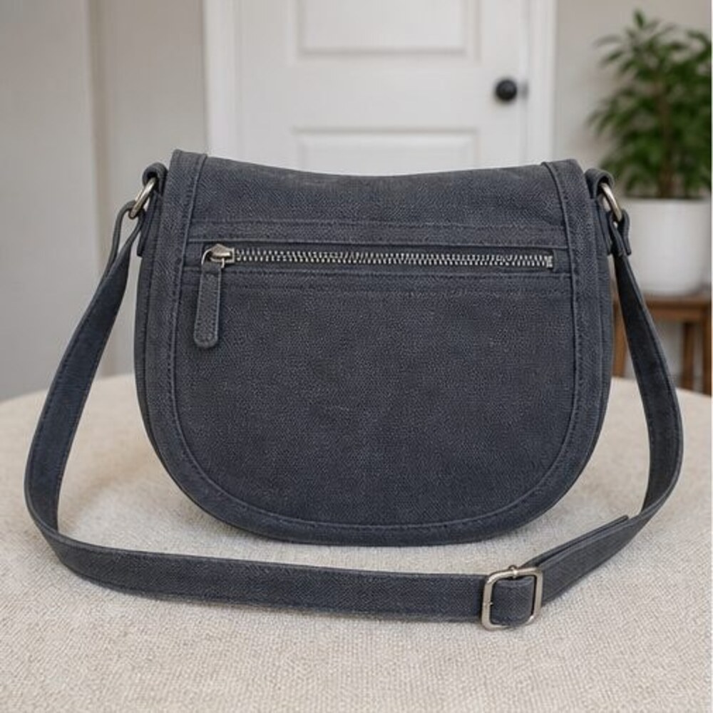Ivory Saffiano Crossbody Bag